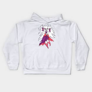 White Haired Girl Kids Hoodie